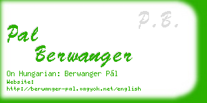 pal berwanger business card